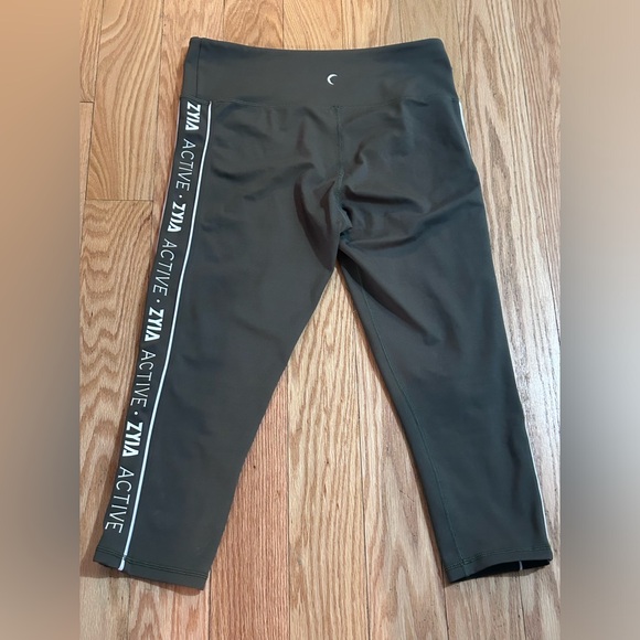 ZYIA Active Olive Green Leggings Side Logo Size 12 - Picture 5 of 8